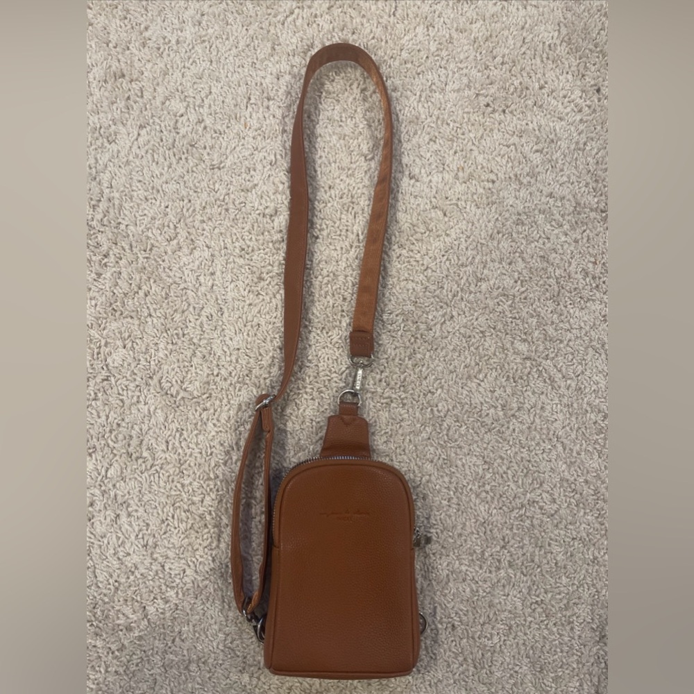 leather small crossbody bags for women brown
